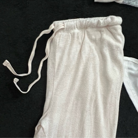 Jaclyn Intimates Soft Vanilla Buttery Top Bottoms PJ Jogger Set Loungewear LRGE - Picture 4 of 7